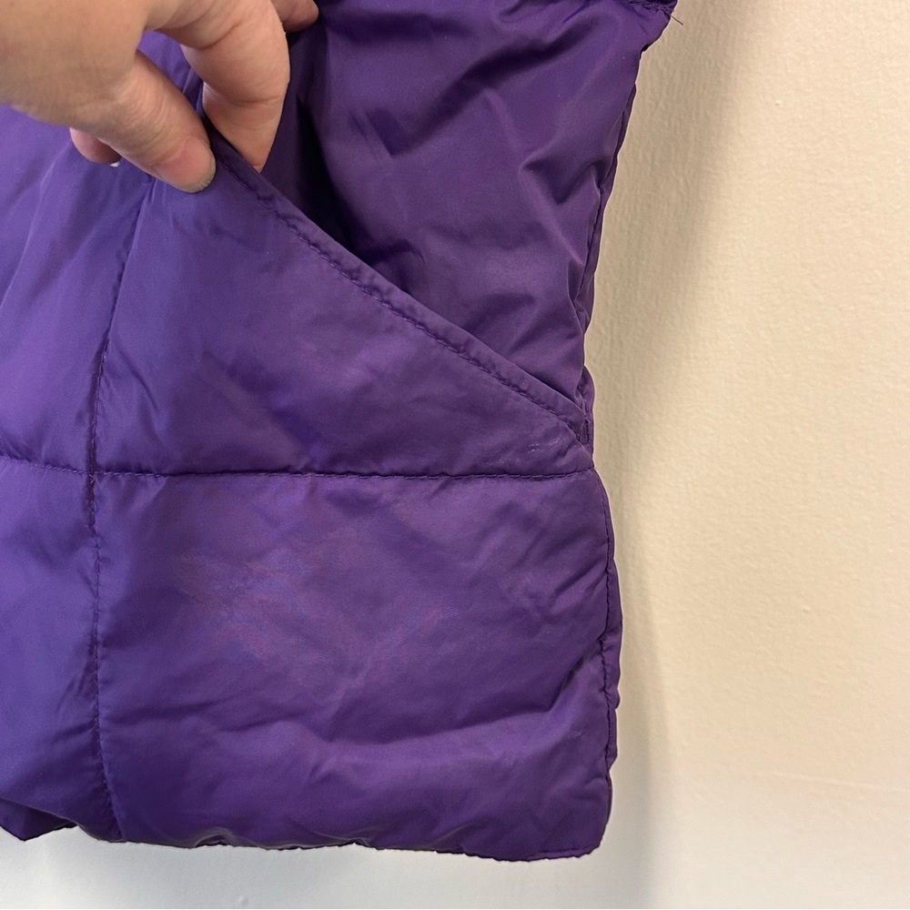Lands' End Down and Feather Insulated Deep Purple Puffer Vest - Picture 2 of 9